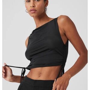 Standout Cropped Tank in Black- Alo